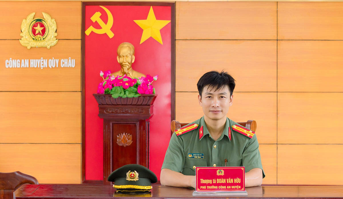 Thượng tá Đoàn Văn Hữu - Phó Trưởng Công an huyện Quỳ Châu (Nghệ An). Ảnh: Văn Hậu