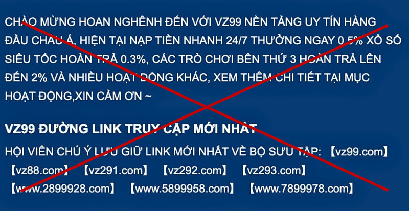 Trang cờ bạc trực tuyến lập hàng loạt các tên miền khác nhau. Ảnh: Chụp màn hình.