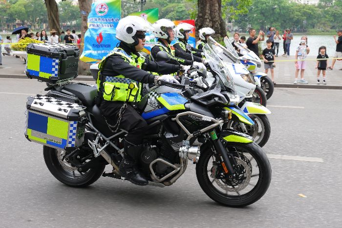 Dàn mô tô được sử dụng làm nhiệm vụ tại giải. Ảnh: MTTPHN