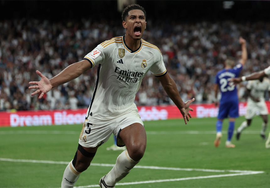 Jude Bellingham có mùa giải đầu tiên khoác áo Real Madrid thành công hơn mong đợi. Ảnh: AFP