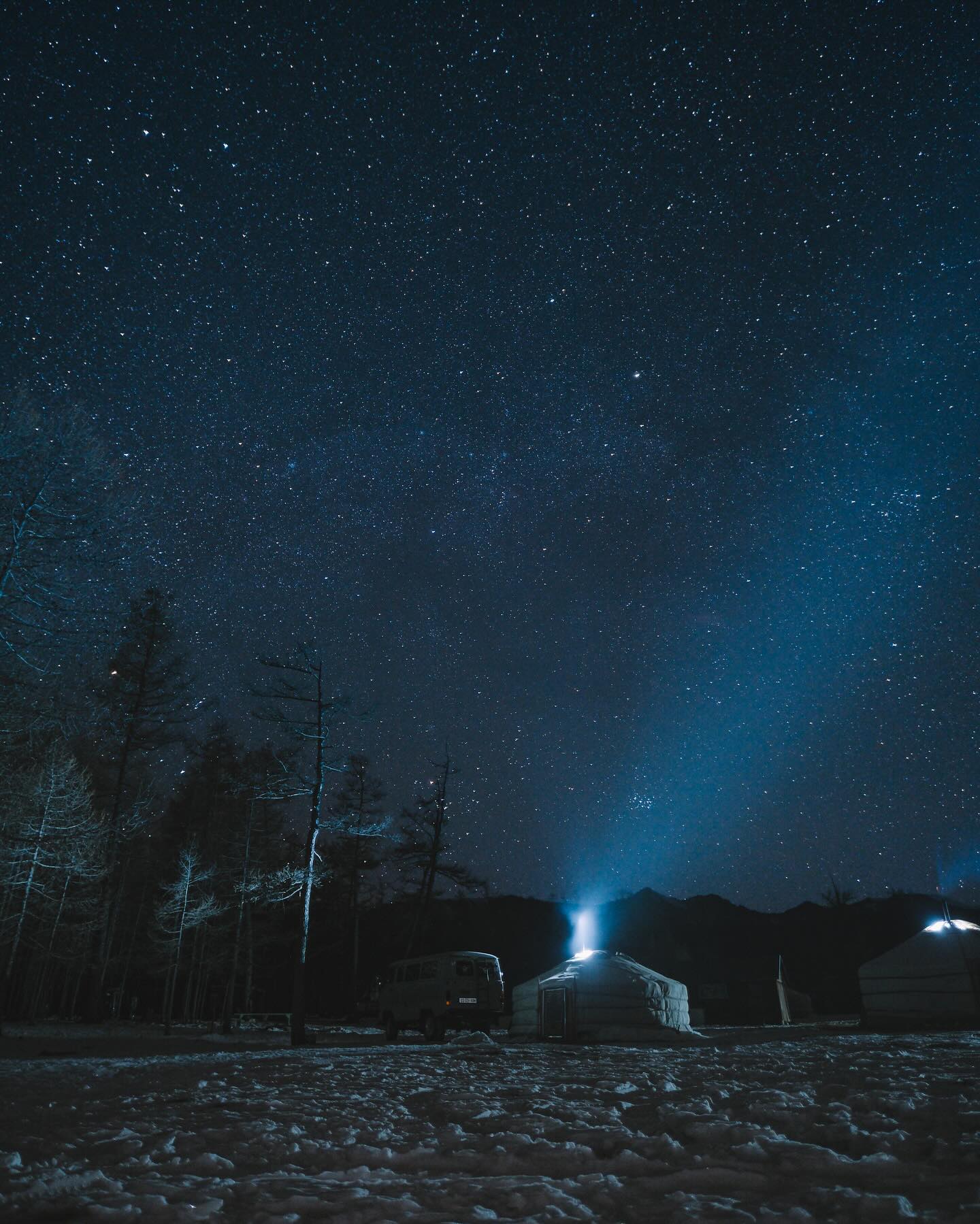 Màn đêm huyền bí ở Mông Cổ gây ấn tượng mạnh mẽ trong mắt du khách. Ảnh: NVCC