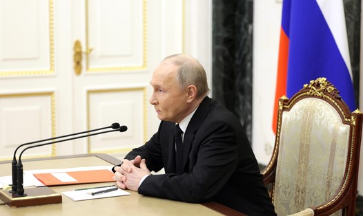 Tổng thống Vladimir Putin đã lệnh cho quân đội Nga tổ chức các cuộc tập trận vũ khí hạt nhân. Ảnh: Điện Kremlin