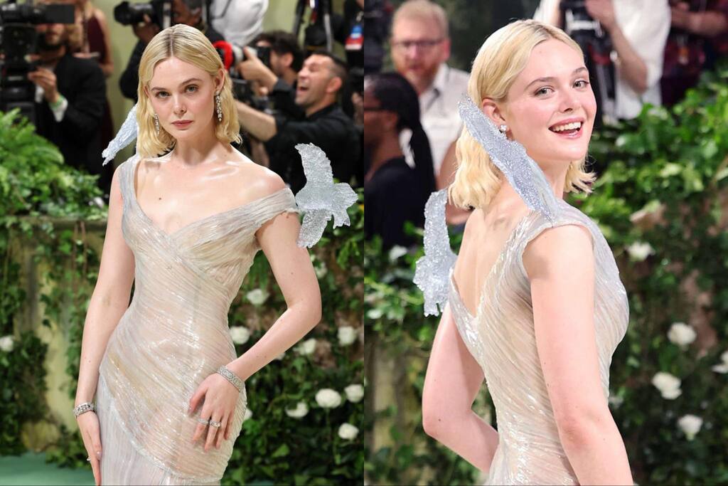 “Công chúa ngủ trong rừng” Elle Fanning lộng lẫy tại Met Gala. Ảnh: X.