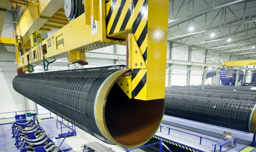 Đường ống dẫn khí dùng cho hệ thống Nord Stream. Ảnh: Gazprom 
