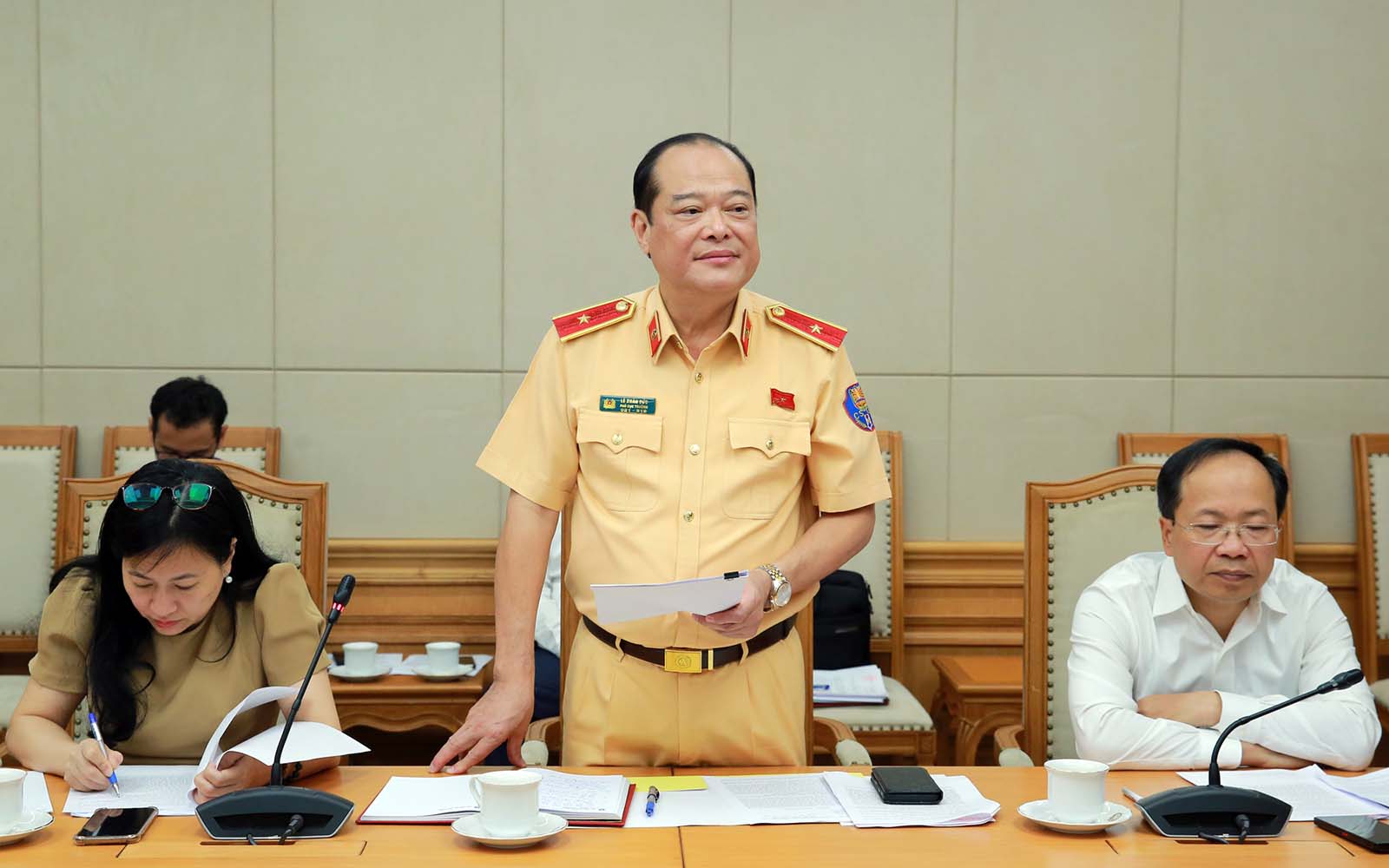 Thiếu tướng Lê Xuân Đức - Phó Cục trưởng Cục Cảnh sát giao thông. Ảnh: VGP