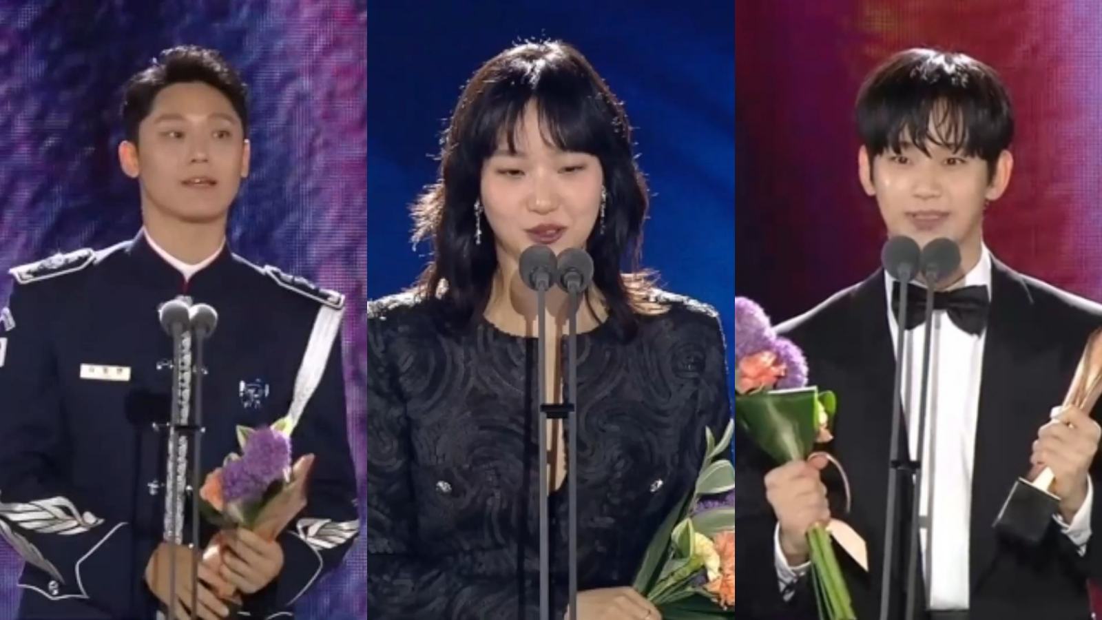 Các diễn viên nhận giải tại Baeksang 2024. Ảnh: Chụp màn hình