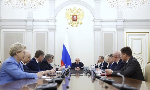 Thủ tướng Nga Mikhail Mishustin chủ trì cuộc họp nội các. Ảnh: Sputnik