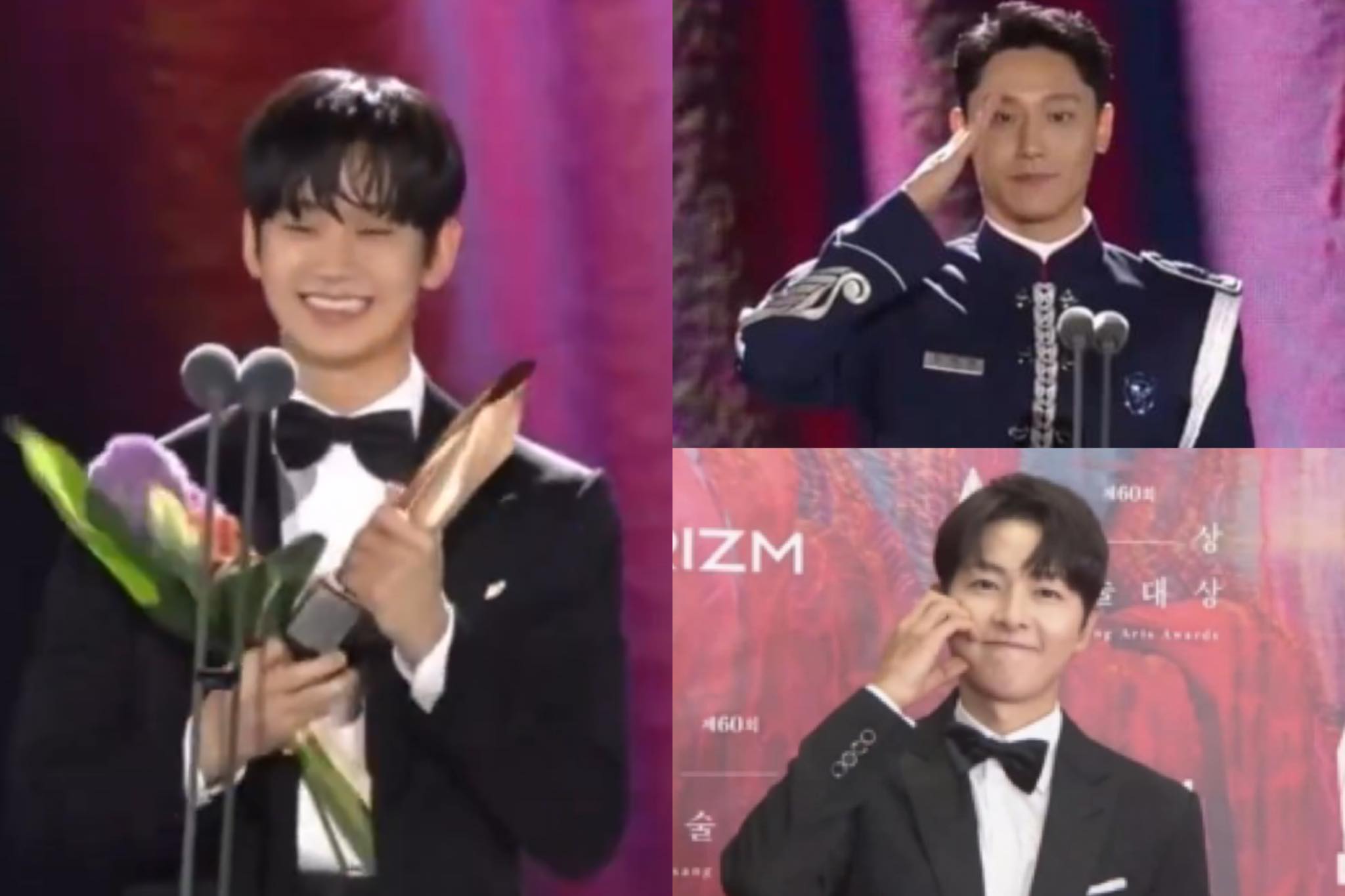  Các mỹ nam Kim Soo Hyun, Lee Do Hyun, Song Joong Ki... với loạt hành động gây bão tại Baeksang 2024.
