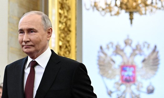 Tổng thống Nga Vladimir Putin trong lễ tuyên thệ nhậm chức ngày 7.5.2024. Ảnh: AFP