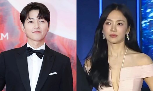 Song Joong Ki và Song Hye Kyo tại Baeksang 2024. Ảnh: X