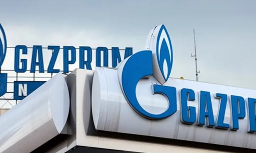 Logo của tập đoàn Gazprom Nga. Ảnh: Gazprom