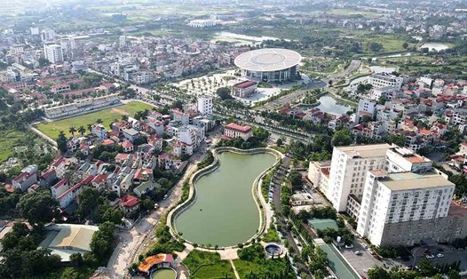 Cơ sở hạ tầng vùng Đồng bằng sông Hồng ngày càng được cải thiện. Trong ảnh là 1 góc của huyện Đông Anh, Hà Nội. Ảnh: Nguyễn Quang