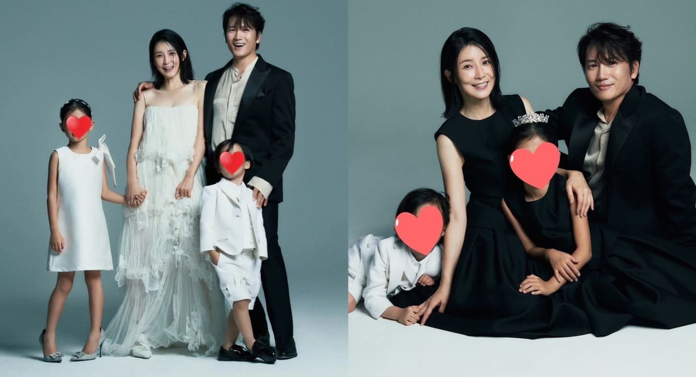 Ji Sung và Bo Young có hôn nhân hạnh phúc cùng hai con. Ảnh: Allure