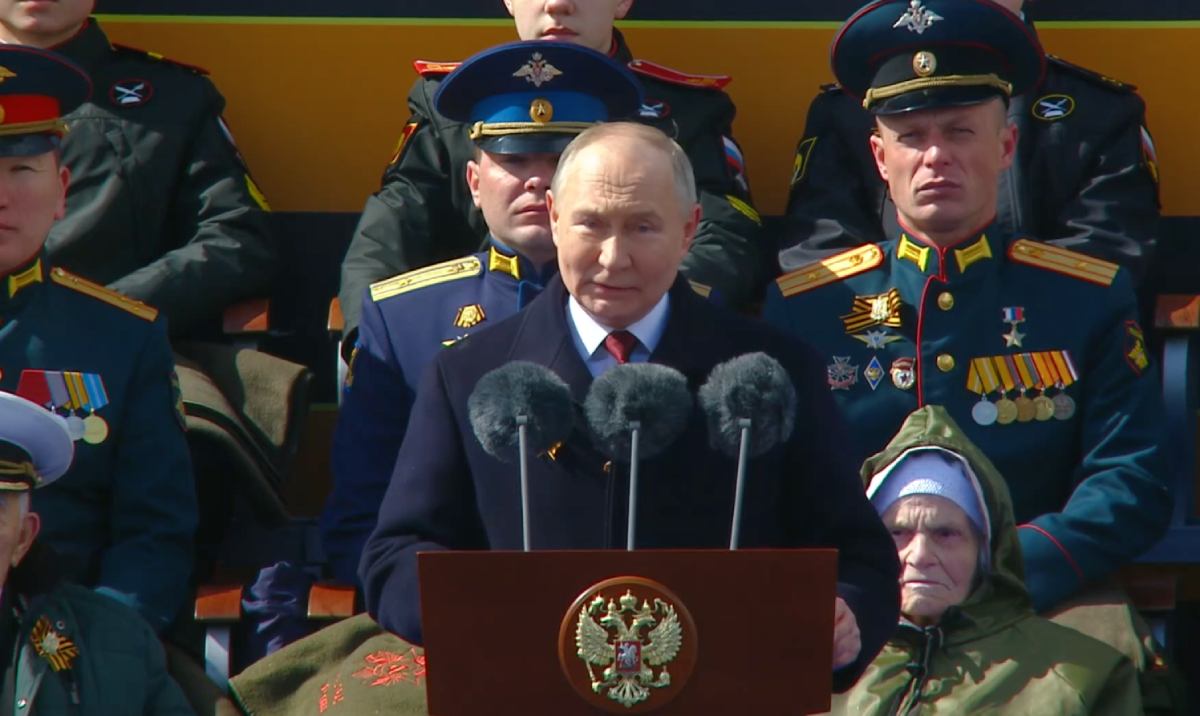 Tổng thống Nga Vladimir Putin phát biểu. Ảnh chụp màn hình