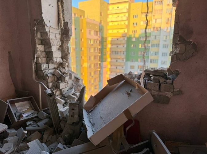 19 tòa nhà tại Belgorod (Nga) bị ảnh hưởng bởi cuộc tấn công. Ảnh: Vyacheslav Gladkov