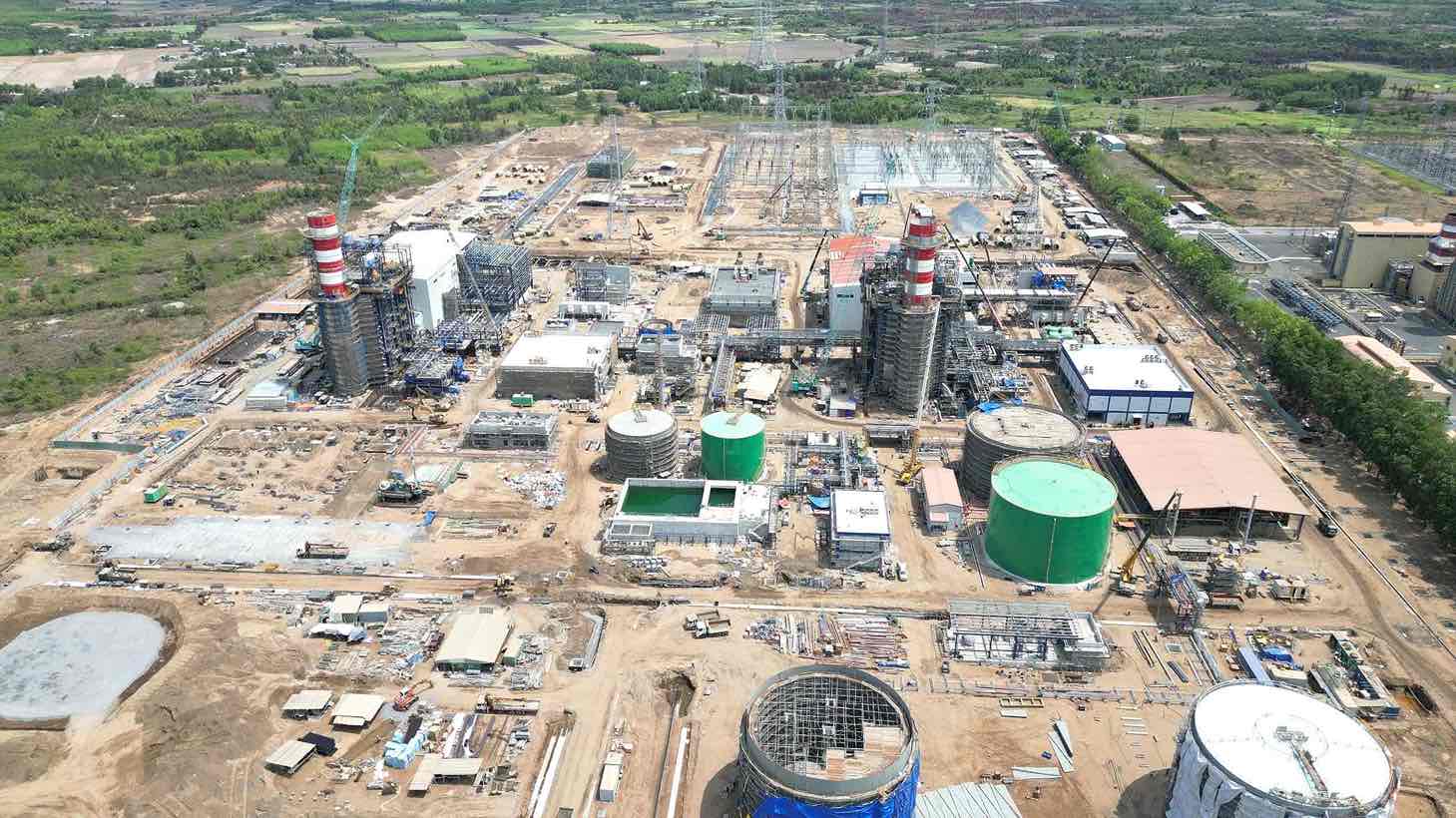 Công trường Nhà máy điện Nhơn Trạch 3 và 4 ở Đồng Nai. Ảnh: HAC