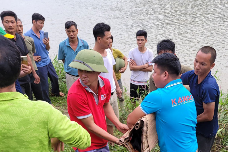 Nạn nhân cuối cùng của vụ đuối nước đã được tìm thấy. Ảnh: Người dân cung cấp