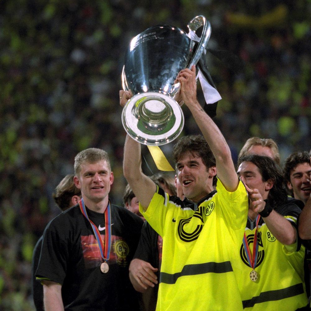 Lần đầu tiên, cũng là duy nhất đến lúc này, Dortmund vô địch Champions League là năm 1997. Ảnh: BVB