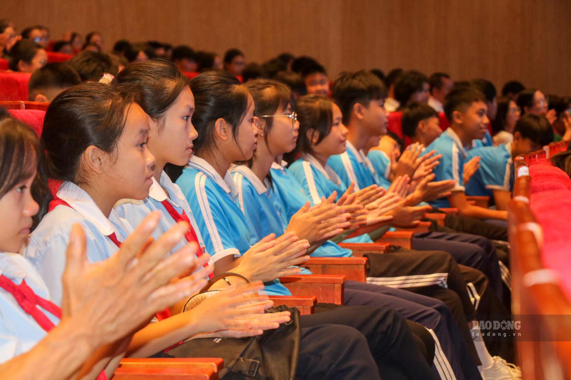 330 thiếu nhi đại diện cho khoảng 25 triệu trẻ em trên cả nước tham gia Lễ phát động Tháng hành động vì trẻ em 2024. Ảnh: Nguyễn Luân.