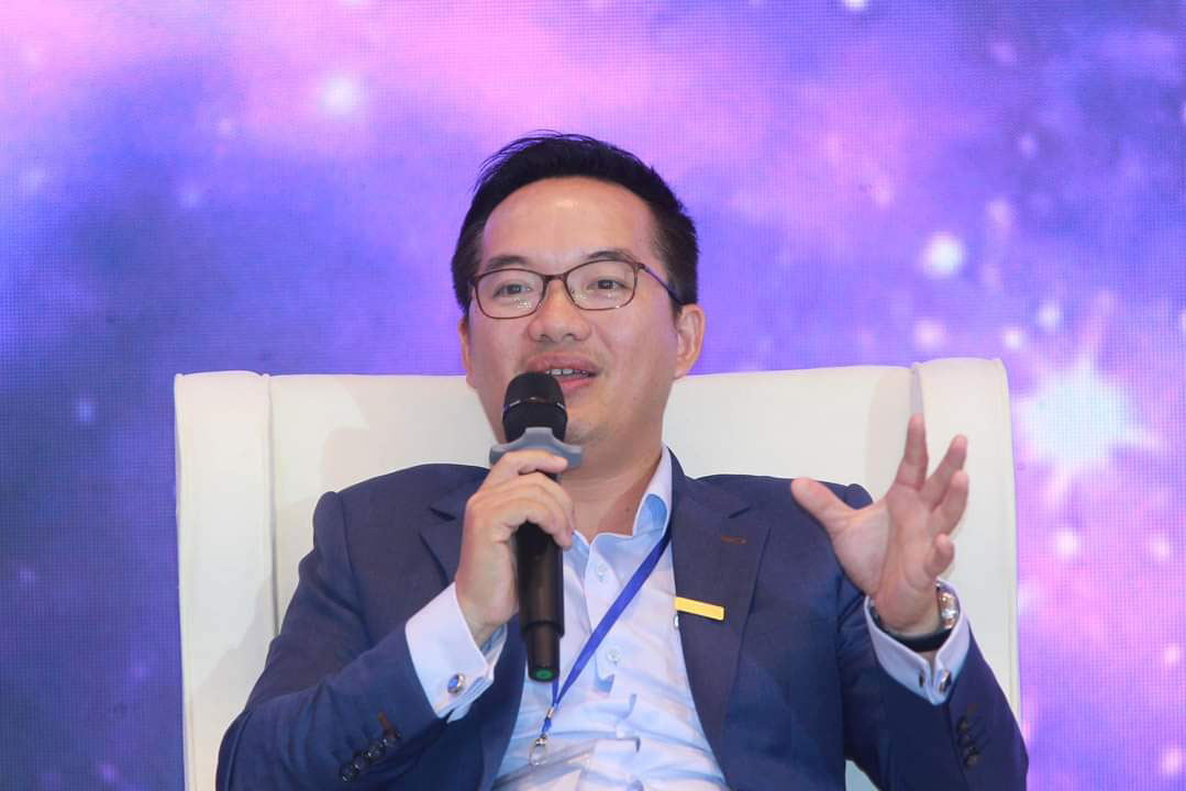 Ông Võ Hoàng Hải – Phó Tổng giám đốc Nam A Bank tại phiên thảo luận “Nắm bắt cơ hội trong quản trị danh mục đầu tư”. Ảnh: Vinh Nguyễn