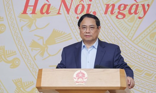 Thủ tướng Chính phủ Phạm Minh Chính phát biểu tại Hội nghị. Ảnh: Nhật Bắc/VGP