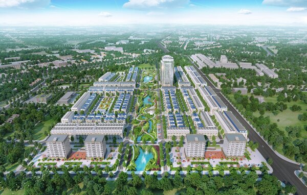 Phối cảnh dự án DragonHomes Eco City (Vũ Phúc, TP. Thái Bình). Ảnh: Dragon Group