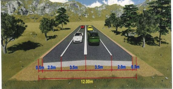 Mặt cắt ngang tuyến giai đoạn 1. Ảnh: ĐTM