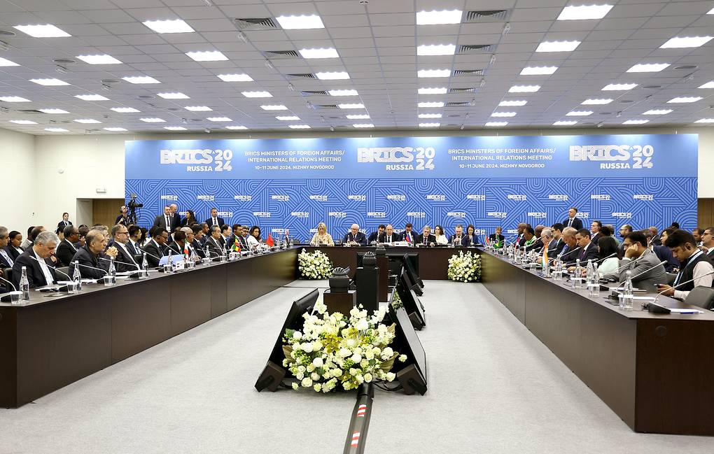 Hội nghị Ngoại trưởng BRICS ở Nizhny Novgorod, Nga, ngày 10.6.2024. Ảnh: TASS