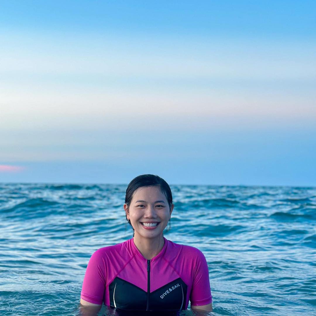 Hình ảnh đi bơi đời thường của Ánh Viên. Ảnh: Facebook nhân vật.