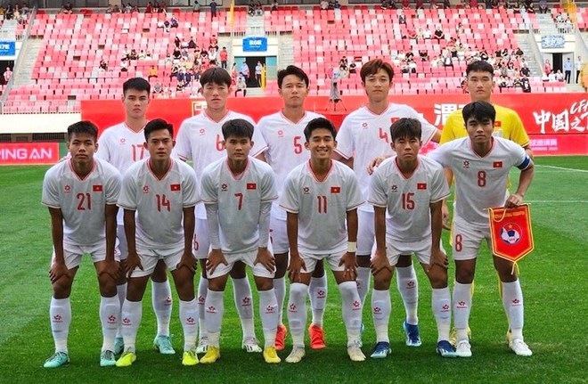U19 Việt Nam thua 3 trận tại giải giao hữu U19 Quốc tế tại Trung Quốc. Ảnh: VFF 