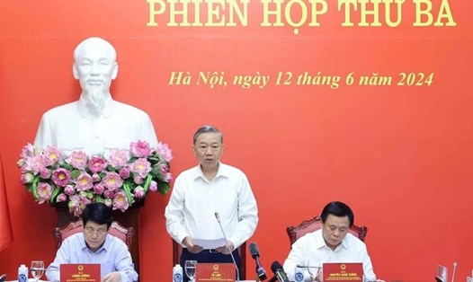 Chủ tịch nước Tô Lâm phát biểu chỉ đạo tại phiên họp thứ 3 của Ban Chỉ đạo. Ảnh: TTXVN