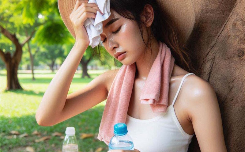 Nắng nóng của mùa hè khiến cơ thể dễ dàng mất cân bằng điện giải. Ảnh: AI - Ngọc Thùy