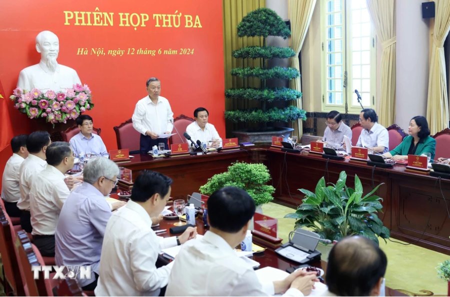 Chủ tịch nước Tô Lâm phát biểu chỉ đạo tại phiên họp. Ảnh: TTXVN