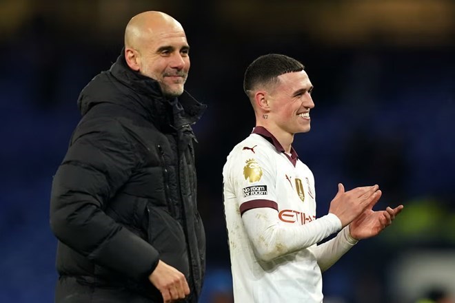 Pep Guardiola là người xây dựng lên thành công của Phil Foden trong nhiều năm trở lại đây. Ảnh: AFP