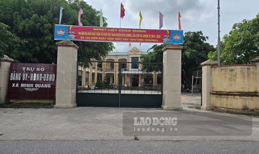 Trụ sở UBND xã Minh Quang (huyện Kiến Xương, tỉnh Thái Bình) nơi một nguyên cán bộ, công chức địa chính xã vừa bị khởi tố, bắt giam. Ảnh: Trung Du