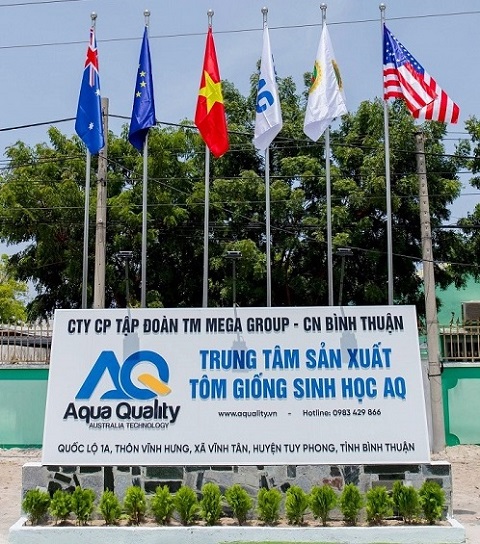 Trung tâm sản xuất tôm giống sinh học AQ (Aqua Quality). Ảnh: Tập đoàn GMG (Mega Group)