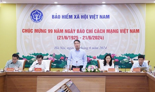 Tổng Giám đốc BHXH Việt Nam Nguyễn Thế Mạnh chủ trì Hội nghị. Ảnh: Hà Anh