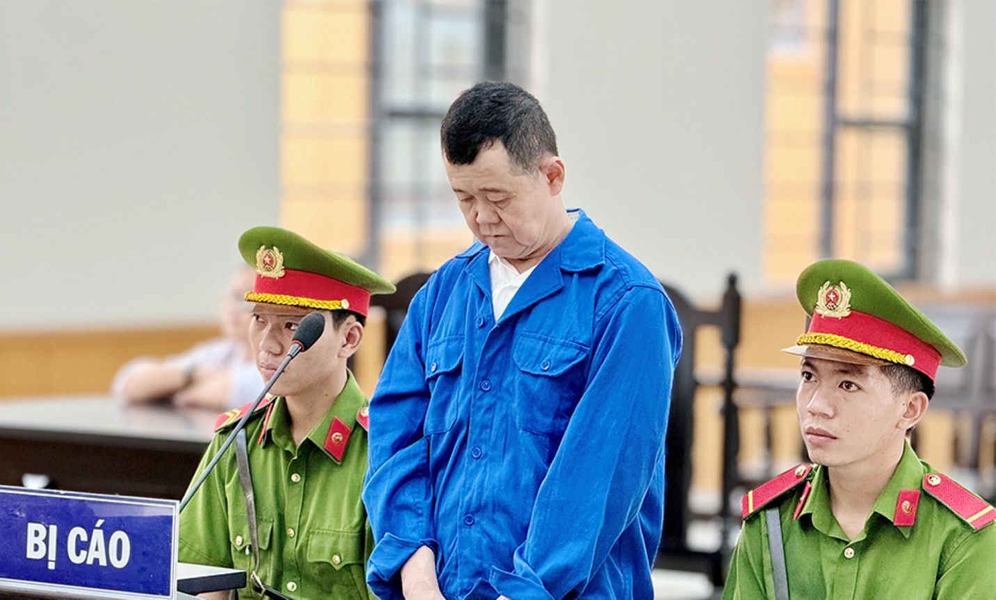 Nguyễn Văn Dũng bị Tòa án nhân dân tỉnh An Giang tuyên phạt án chung thân về tội “Giết người”. Ảnh: Vũ Tiến 