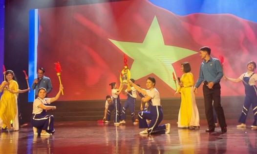 Một tiết mục văn nghệ tại hội diễn. Ảnh: Nam Dương