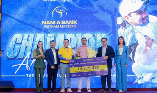 Ahmad Baig xuất sắc vô địch Giải Golf Nam A Bank Vietnam Masters 2024. Ảnh: Quang Quỳnh