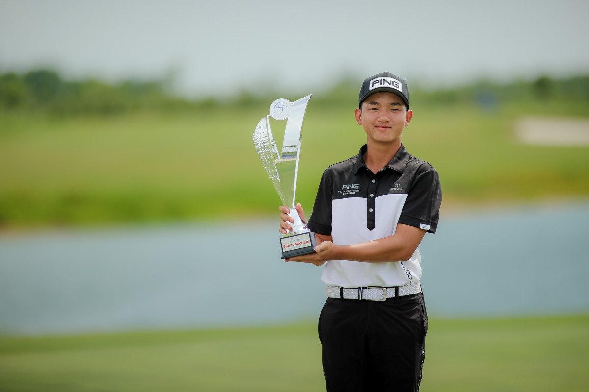 Tay golf trẻ Nguyễn Anh Minh đã thi đấu khá tốt tại Giải Golf Vietnam Masters 2024. Ảnh: Quang Quỳnh