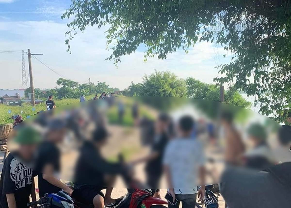 Xảy ra đuối nước ở xã Nghĩa Lạc (huyện Nghĩa Hưng). Ảnh: Nam Định Quê Hương Tôi