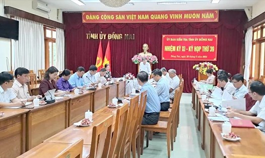 Ủy ban Kiểm tra Tỉnh ủy Đồng Nai tổ chức kỳ họp lần thứ 39. Ảnh: Báo Đồng Nai
