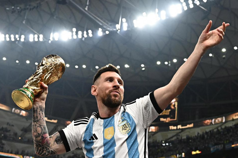 Lionel Messi đã thi đấu chói sáng giúp Argentina lên ngôi vô địch World Cup 2022. Ảnh: AFP