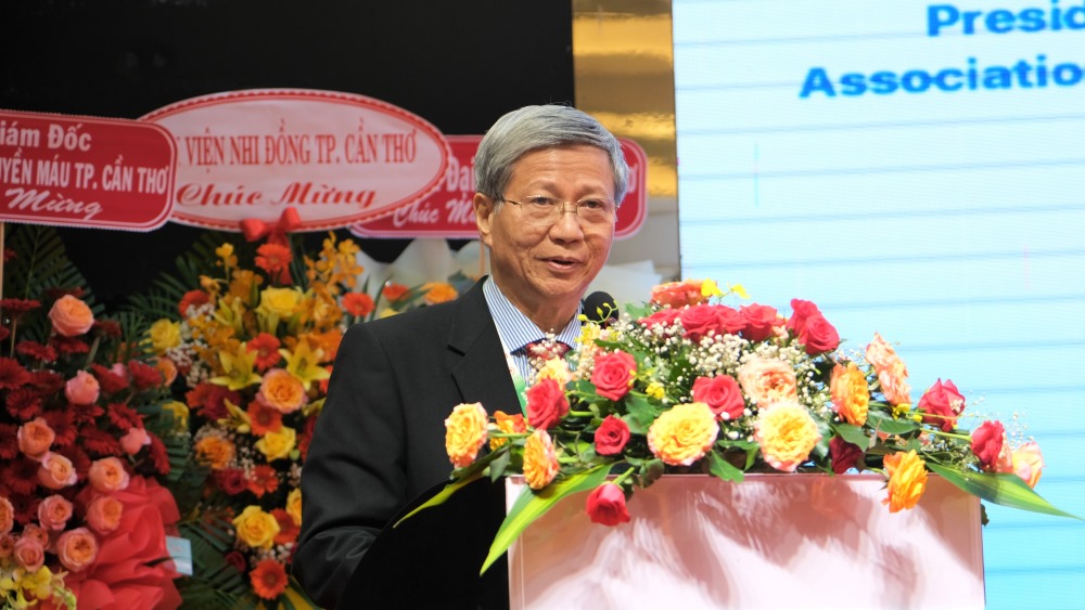 GS.TS Huỳnh Văn Minh - Chủ tịch Hội Tim mạch Việt Nam phát biểu tại Hội nghị. Ảnh: Phong Linh. 