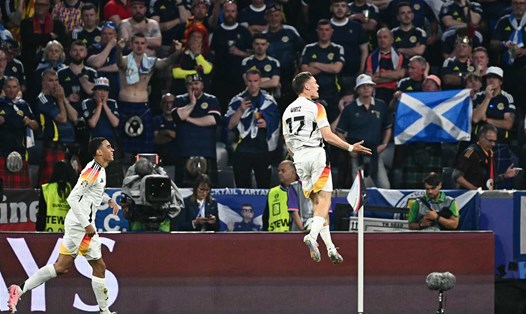 Florian Wirtz và Jamal Musiala khiến cổ động viên Scotland có ngày buồn tại EURO 2024. Ảnh: AFP