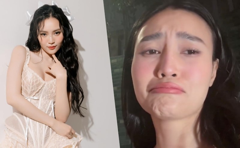 Ninh Dương Lan Ngọc buồn rầu vì làm mất máy quay. Ảnh: Facebook nhân vật
