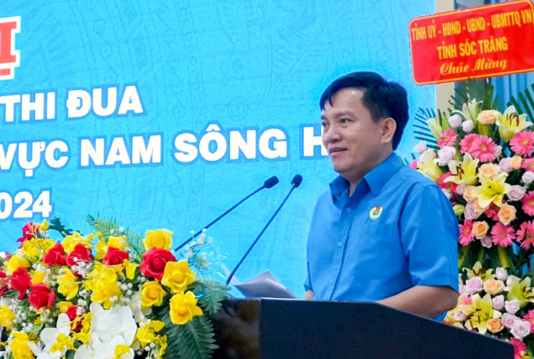 Ông Nguyễn Xuân Hùng - Phó Chủ tịch Tổng LĐLĐ Việt Nam phát biểu tại Hội nghị. Ảnh: Phương Anh