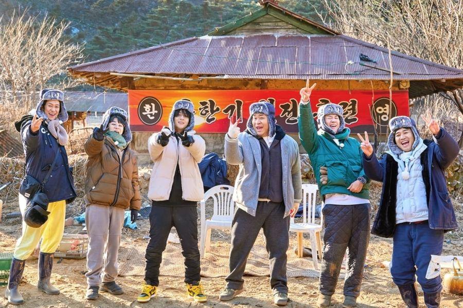 Na In Woo (ngoài cùng bên trái) và các thành viên của gameshow “2 Ngày & 1 Đêm”. Ảnh: Nhà sản xuất