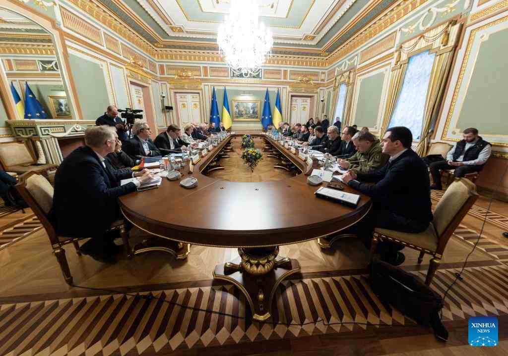 Hội nghị thượng đỉnh Ukraina - EU lần thứ 24 được tổ chức tại Kiev, Ukraina, ngày 3.2.2023. Ảnh: Xinhua